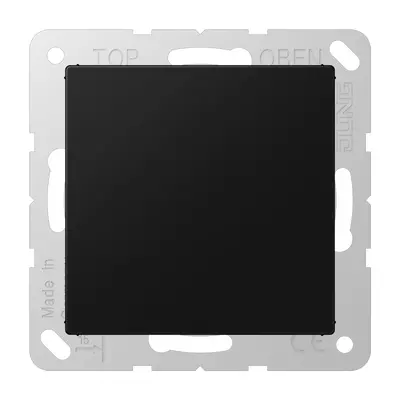 JUNG centraalplaat blinddeksel incl. draagframe A-range grafietzwart mat (A 594-0 SWM)