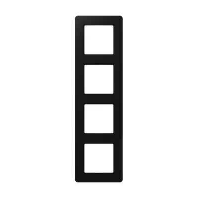 JUNG afdekraam 4-voudig A Flow grafietzwart mat (AF 584 BF SWM)