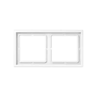 JUNG afdekraam 2-voudig LS ZERO thermoplast sneeuwwit mat (LSZ 982 BF WWM)