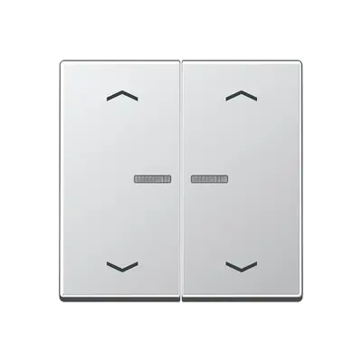 JUNG schakelwip 2-voudig met controlevenster en pijlsymbolen voor HOME draadloze schakelaar A-range aluminium (A 102 KO5P AL)