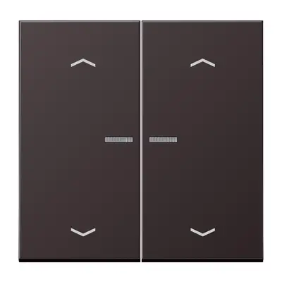JUNG schakelwip 2-voudig met controlevenster en pijlsymbolen voor HOME draadloze schakelaar LS990 dark gelakt aluminium (AL 102 KO5P D)