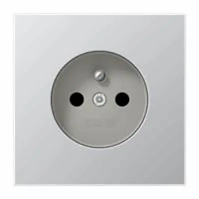 JUNG wandcontactdoos penaarde Safety+ LS990 aluminium (AL 1520 FKI)