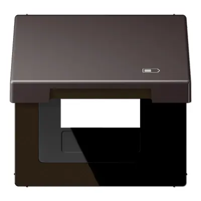 JUNG klapdeksel met USB-ladersymbool LS990 dark gelakt aluminium (AL 2990 KL USB D)