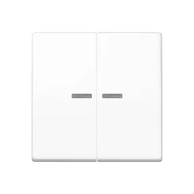 JUNG schakelwip 2-voudig met controlevenster voor HOME draadloze schakelaar AS500 alpine wit (AS 102 KO5 WW)