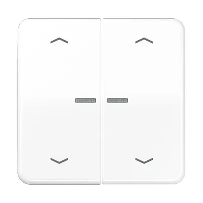 JUNG schakelwip 2-voudig met controlevenster en pijlsymbolen voor HOME draadloze schakelaar CD500 alpine wit (CD 102 KO5P WW)