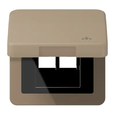 JUNG klapdeksel met LAN-symbool CD500 goud brons (CD 590 KL LAN GB)