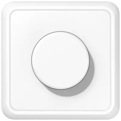 JUNG LED draaidimmer compleet voor enkele montage 3 - 40 Watt CD500 alpine wit (CD 5544.03 V WW)
