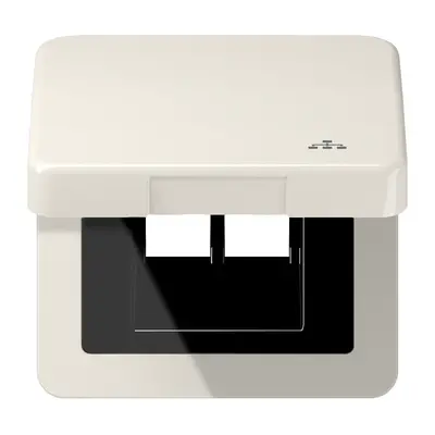 JUNG klapdeksel met LAN-symbool CD500 creme (CD 590 KL LAN)