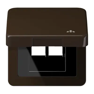 JUNG klapdeksel met LAN-symbool CD500 bruin (CD 590 KL LAN BR)