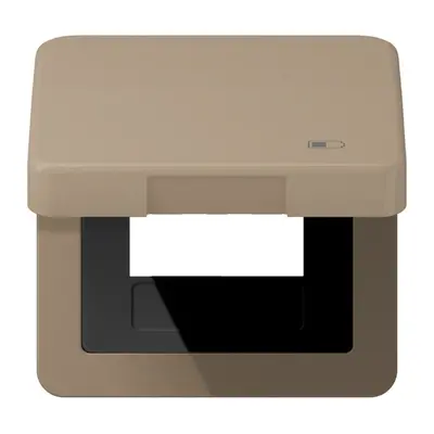 JUNG klapdeksel met USB-ladersymbool CD500 goud brons (CD 590 KL USB GB)