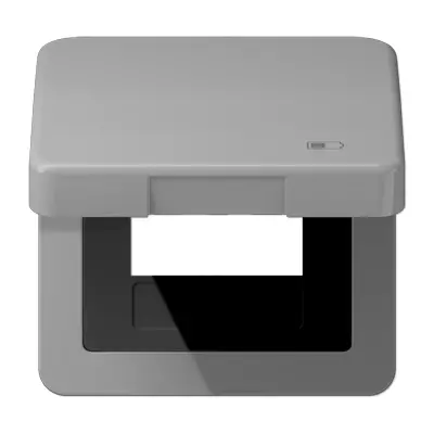 JUNG klapdeksel met USB-ladersymbool CD500 grijs (CD 590 KL USB GR)
