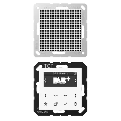 JUNG smart radio DAB+ set met 1 luidspreker A-range alpine wit (DAB A1 WW)