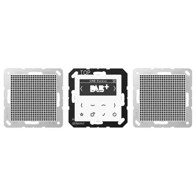 JUNG smart radio DAB+ set met 2 luidsprekers A-range alpine wit (DAB A2 WW)