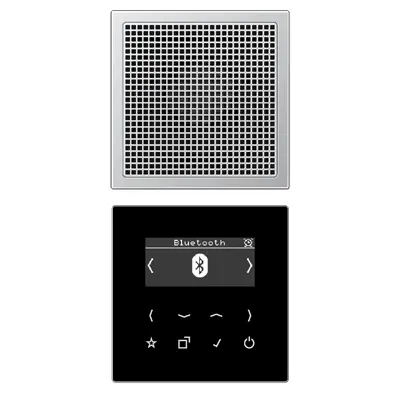 JUNG smart radio DAB+ bluetooth set met 1 luidspreker LS990 aluminium (DAB AL1 BT)