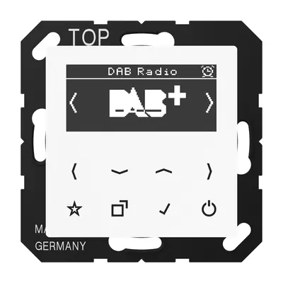 JUNG smart radio DAB+ zonder luidspreker A-range alpine wit (DAB A WW)