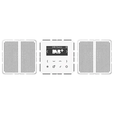 JUNG smart radio DAB+ set met 2 luidsprekers CD500 alpine wit (DAB CD2 WW)