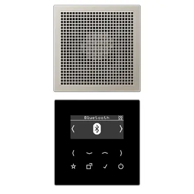 JUNG smart radio DAB+ bluetooth set met 1 luidspreker LS990 edelstaal (DAB ES1 BT)