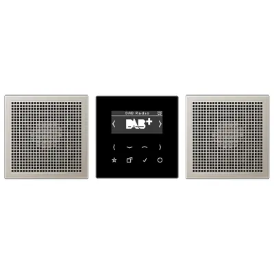 JUNG smart radio DAB+ set met 2 luidsprekers LS990 edelstaal (DAB ES2)