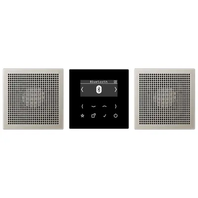 JUNG smart radio DAB+ Bluetooth set met 2 luidsprekers LS990 edelstaal (DAB ES2 BT)