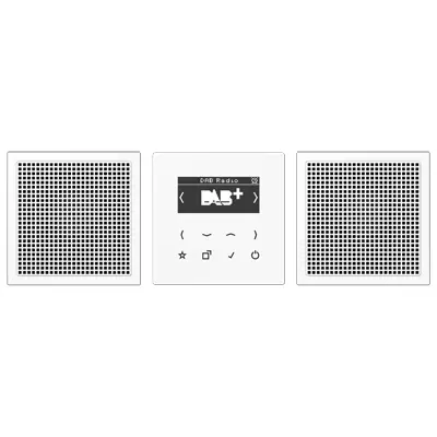 JUNG smart radio DAB+ set met 2 luidsprekers LS990 alpine wit (DAB LS2 WW)