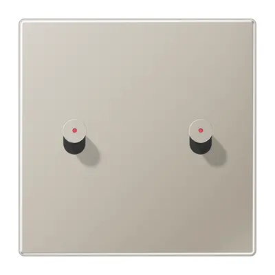 JUNG schakelwip 2-voudig met lens kegel LS1912 edelstaal (ES 12-5 KO K 1)