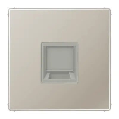 JUNG centraalplaat met draagring 1-voudig voor modulair jack LS990 edelstaal (ES 1969-1 WE)