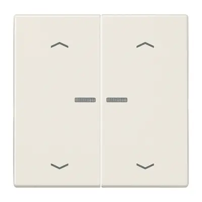 JUNG schakelwip 2-voudig met controlevenster en pijlsymbolen voor HOME draadloze schakelaar LS990 creme (LS 102 KO5P)