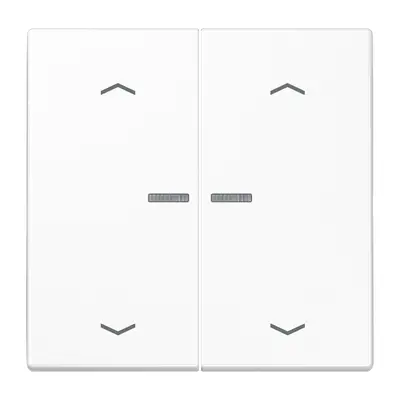 JUNG schakelwip 2-voudig met controlevenster en pijlsymbolen voor HOME draadloze schakelaar LS990 alpine wit (LS 102 KO5P WW)