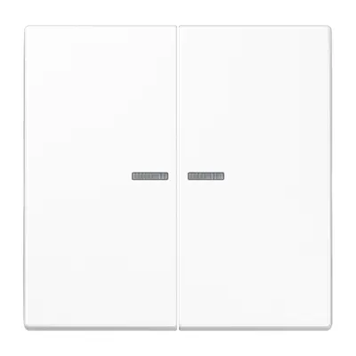 JUNG schakelwip 2-voudig met controlevenster voor HOME draadloze schakelaar LS990 alpine wit (LS 102 KO5 WW)