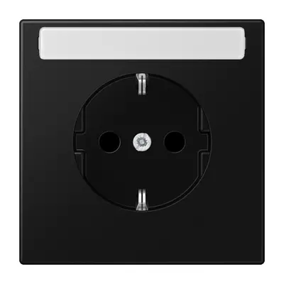 JUNG wandcontactdoos randaarde tekstvenster LS990 grafietzwart mat (LS 1520 NNA SWM)