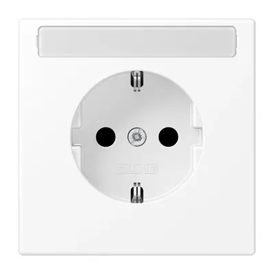 JUNG wandcontactdoos randaarde tekstvenster LS990 sneeuwwit mat (LS 1520 NNA WWM)