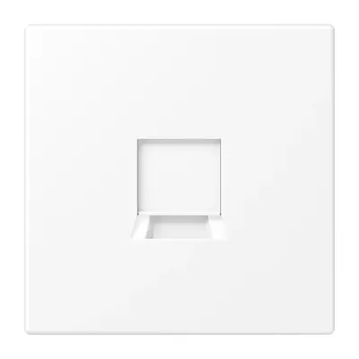 JUNG centraalplaat met draagring 1-voudig voor modulair jack LS990 sneeuwwit mat (LS 1969-1 WE WWM)