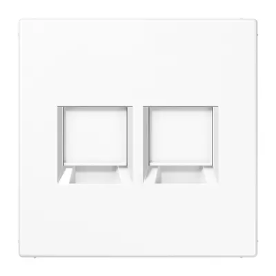 JUNG centraalplaat met draagring 2-voudig voor modulair jack LS990 alpine wit (LS 1969-2 WE WW)