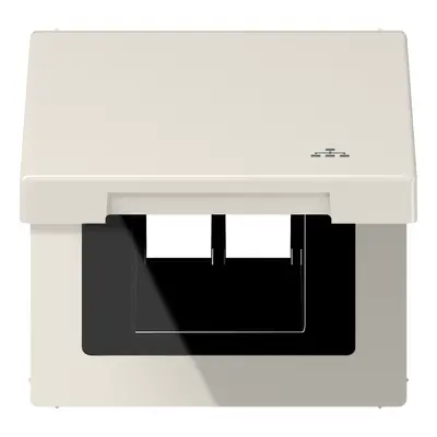 JUNG klapdeksel met LAN-symbool LS990 creme (LS 990 BFKL LAN)