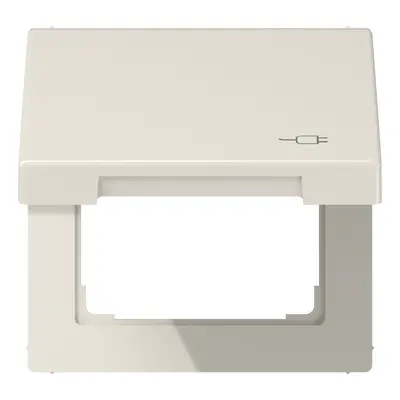 JUNG klapdeksel voor wandcontactdoos van 50 x 50 mm met stekkersymbool LS990 creme (LS 990 BFKL SOC)