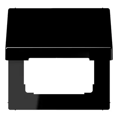 JUNG klapdeksel voor wandcontactdoos en centraaldelen van 50 x 50 mm LS990 zwart glans (LS 990 BFKL SW)