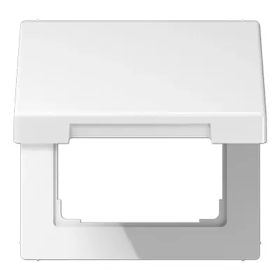 JUNG klapdeksel voor wandcontactdoos en centraaldelen van 50 x 50 mm LS990 alpine wit (LS 990 BFKL WW)