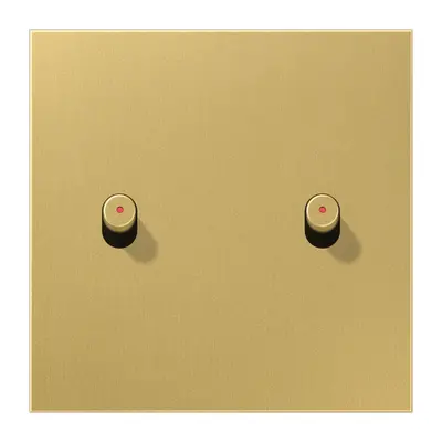 JUNG schakelwip 2-voudig met lens cilinder LS1912 messing klassiek (ME 12-5 KO C R 25)