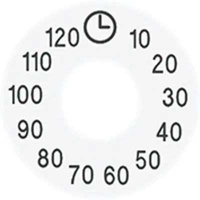 JUNG schijf met schaalindeling voor tijdschakelaar 120 minuten alpine wit (SKS 11120-20 WW)