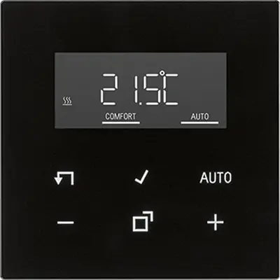 JUNG kamerthermostaat met display LS990 zwart (TR D LS 1790 SW)