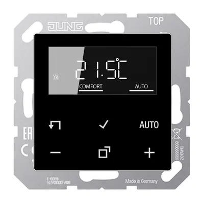 JUNG kamerthermostaat met display A-range zwart (TR D A 1790 SW)