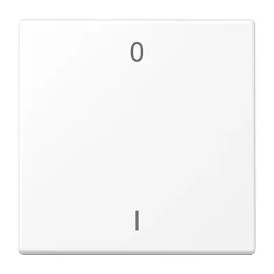 JUNG EnOcean draadloze wandzender 2-kanaals met symbolen 0-1 LS990 sneeuwwit mat (ENO LS 990-01 WWM)