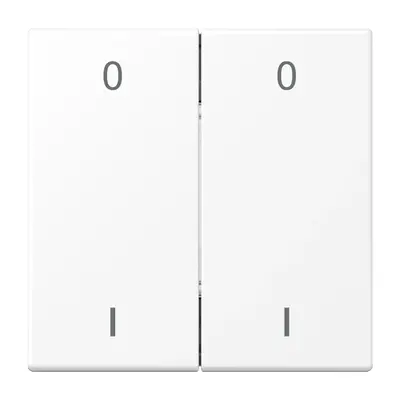 JUNG EnOcean draadloze wandzender 4-kanaals met symbolen 0-1 LS990 sneeuwwit mat (ENO LS 995-01 WWM)