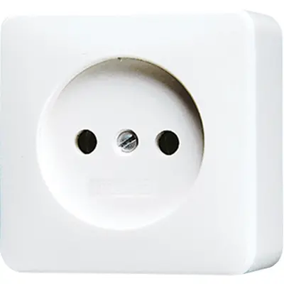 JUNG opbouw wandcontactdoos zonder randaarde AP600 alpine wit (611 A WW)