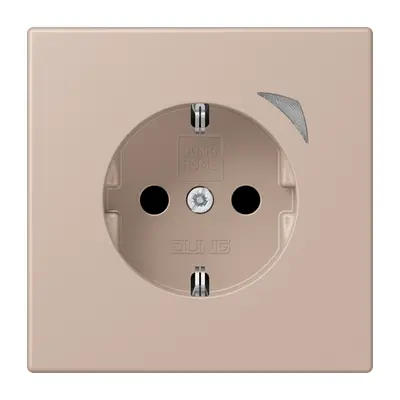 JUNG HOME wandcontactdoos randaarde Les Couleurs ombre brulee claire 240 (BT LC 1521 S 240)