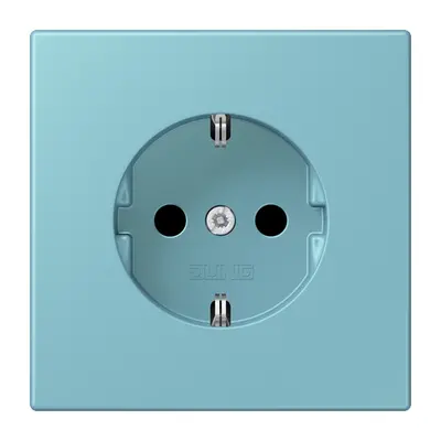 JUNG wandcontactdoos randaarde Safety+ Les Couleurs ceruleen moyen 213 (LC 1520 KI 213)