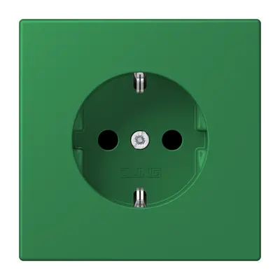 JUNG wandcontactdoos randaarde Safety+ Les Couleurs vert fonce 219 (LC 1520 KI 219)