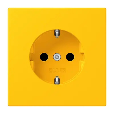 JUNG wandcontactdoos randaarde Safety+ Les Couleurs le jaune vif 263 (LC 1520 KI 263)
