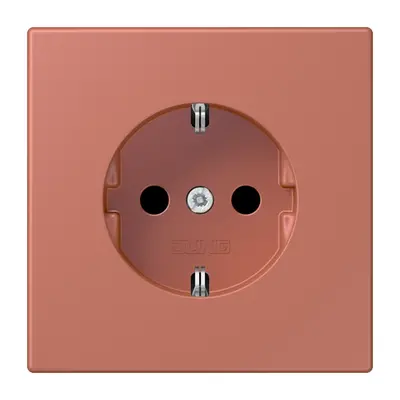 JUNG wandcontactdoos randaarde Les Couleurs terre sienne brique 236 (LC 1520 N 236)