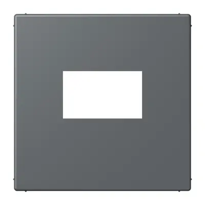 JUNG centraalplaat USB-lader met klikbevestiging Les Couleurs gris fonce 31 202 (LC 1969 USB 202)